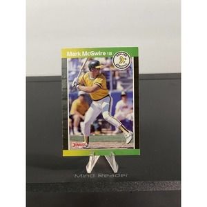 1989 Donruss #95 Mark McGwire Oakland Athletics A's Error Card